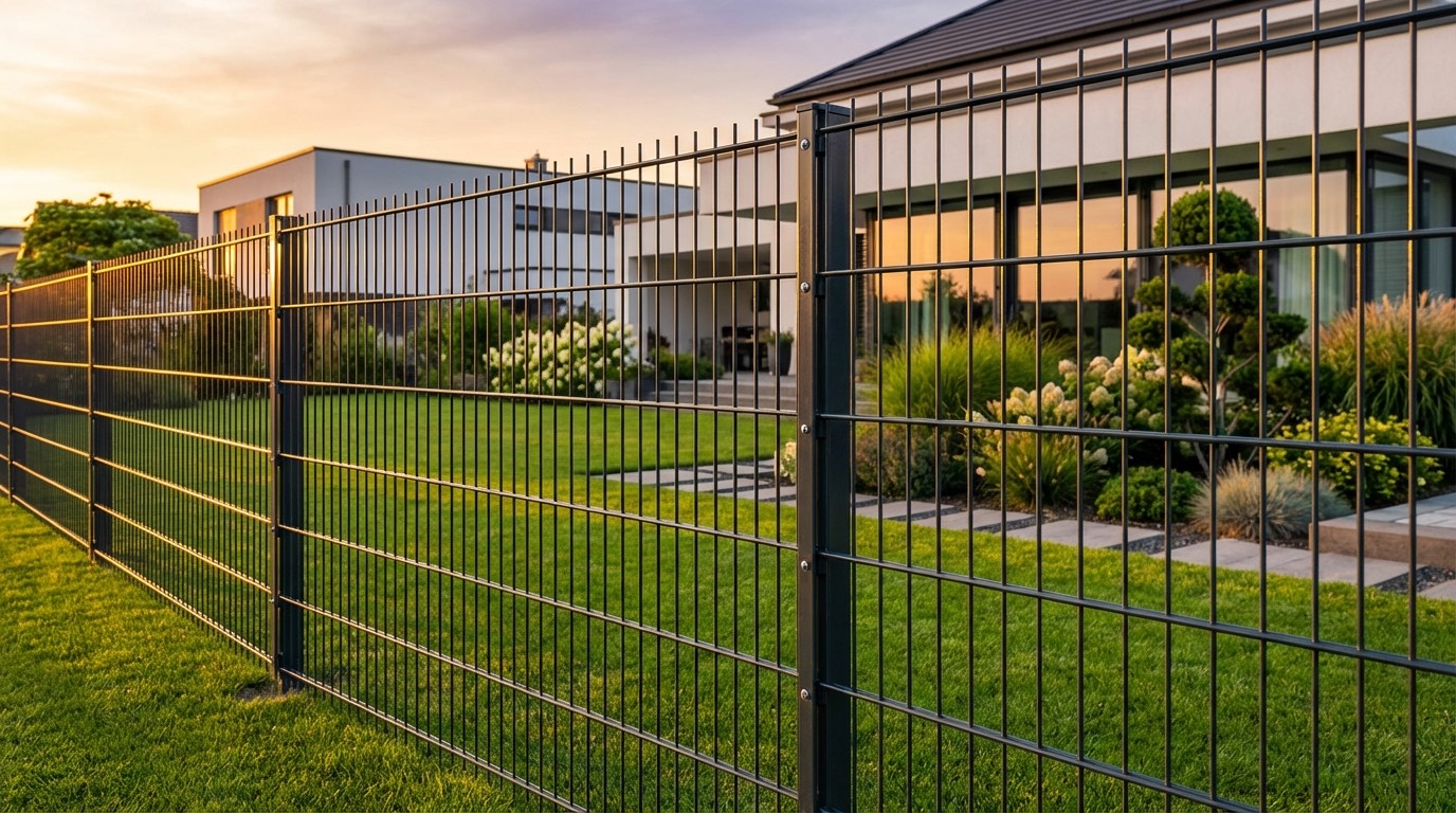 Premium Zaun in deutschem Garten